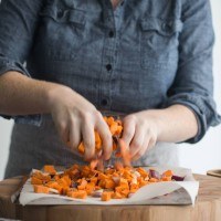 Tossing Sweet Potatoes