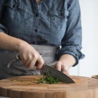 Chopping Cilantro