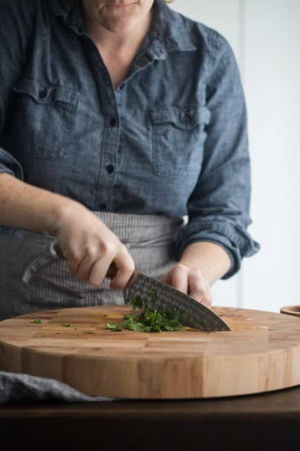 Chopping Cilantro