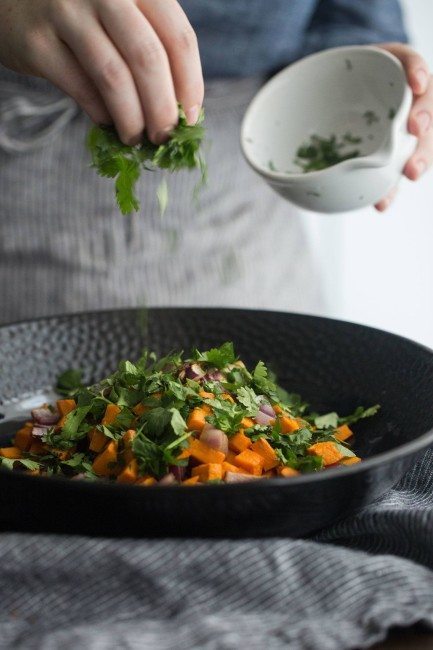 Adding Cilantro