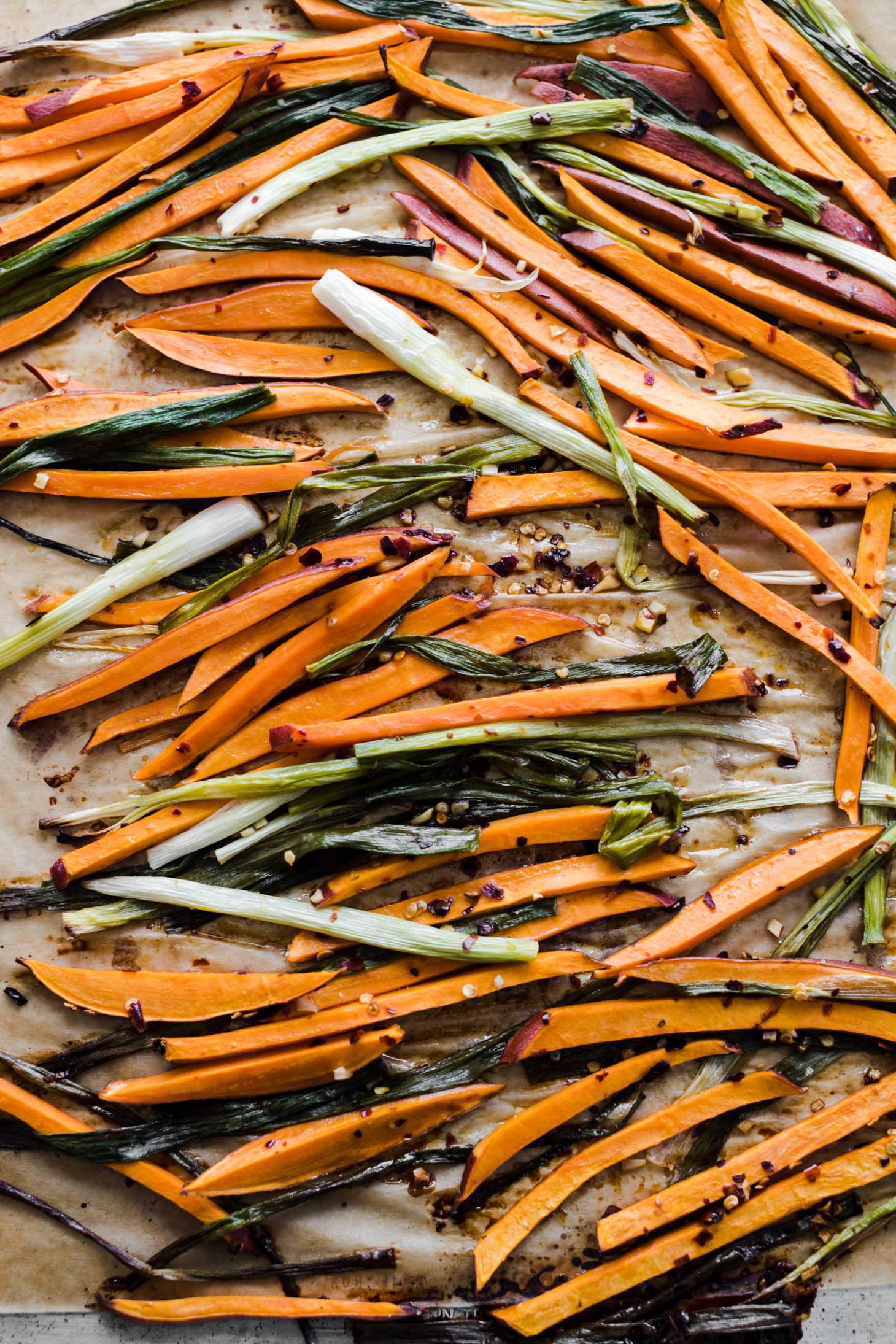 Roasted Sweet Potato Spring Rolls with Spinach