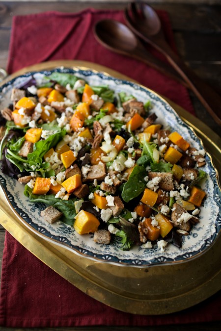 Honey-Roasted Butternut Squash and Blue Cheese Salad