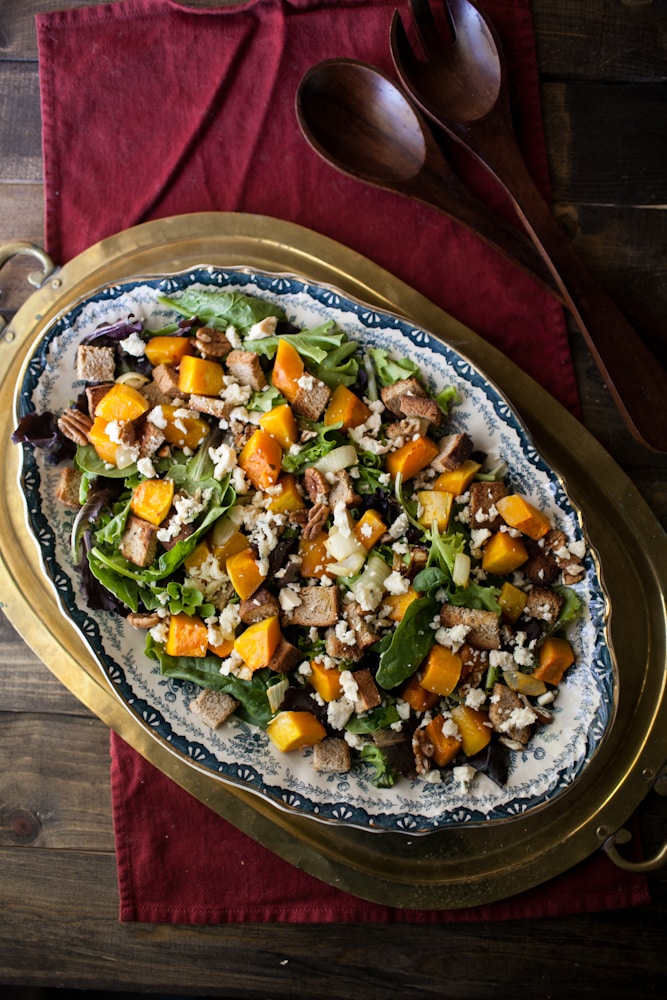 Honey-Roasted Butternut Squash and Blue Cheese Salad