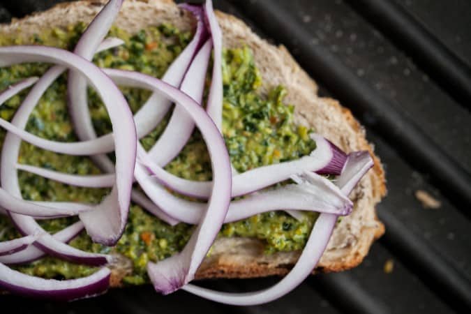 Pistachio Parsley Pesto Grilled Cheese Sandwich