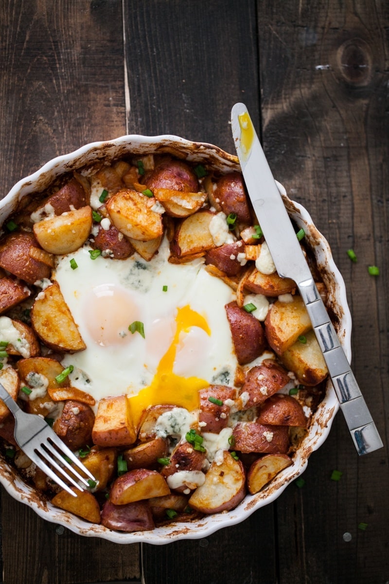 Smoked Paprika Potato Egg Bake | @naturallyella