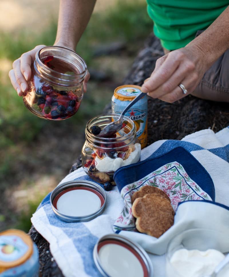 Roasted Peach and Cherry Einkorn Shortcake 