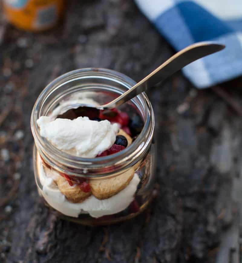 Roasted Peach and Cherry Einkorn Shortcake 