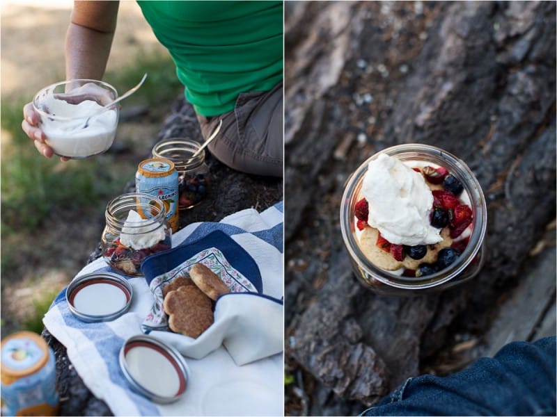 Roasted Peach and Cherry Einkorn Shortcake 