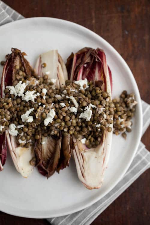 Grilled Endives with Lentils
