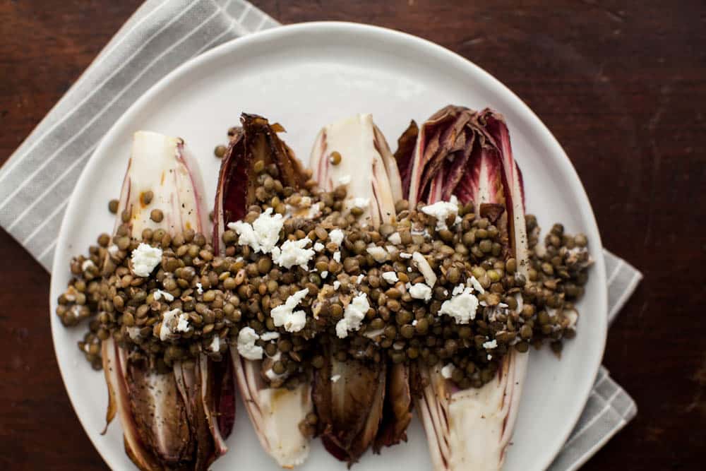 Grilled Endives with Lentils