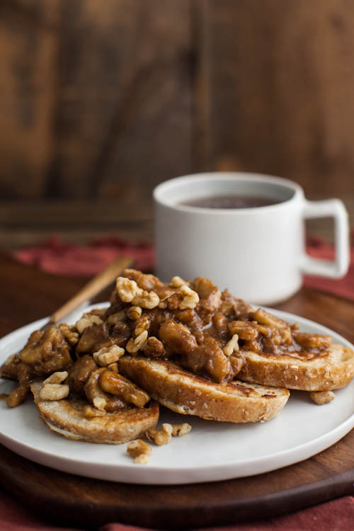 Bourbon Banana and Walnut French Toast