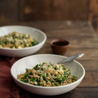Spinach and Pea Fried Rice Bowl
