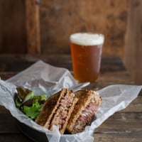Brown Rice, Oat, and Nut Vegetarian Patty Melt