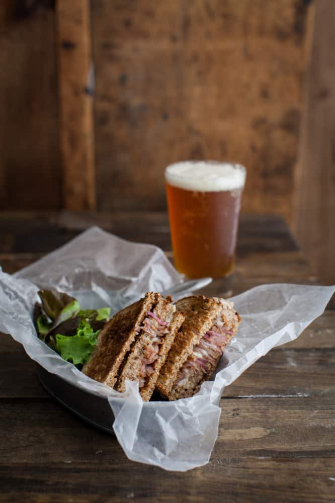 Brown Rice, Oat, and Nut Vegetarian Patty Melt