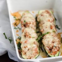 Buckwheat and Tomato Stuffed Zucchini