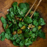 Curried Red Potato Spinach Salad