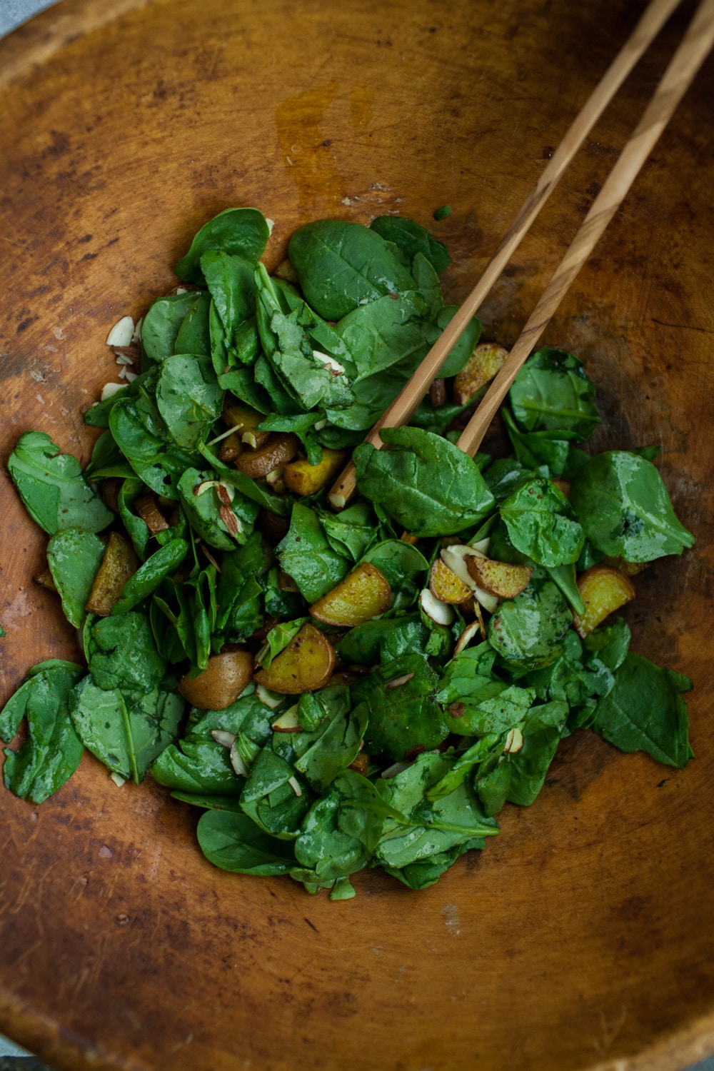Spinach Curried Red Potato Salad
