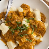 Einkorn Ricotta Gnocchi with Roasted Tomato Sauce