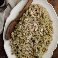 Broccoli-Almond Pesto Pasta