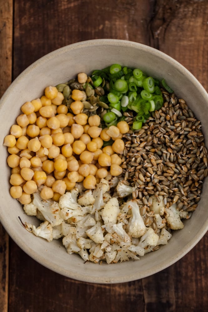 Sprouted Rye and Cauliflower Bowl | @naturallyella