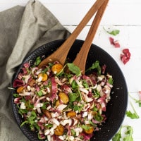 Roasted Potato, Endive, and Arugula Salad with Balsamic Vinaigrette