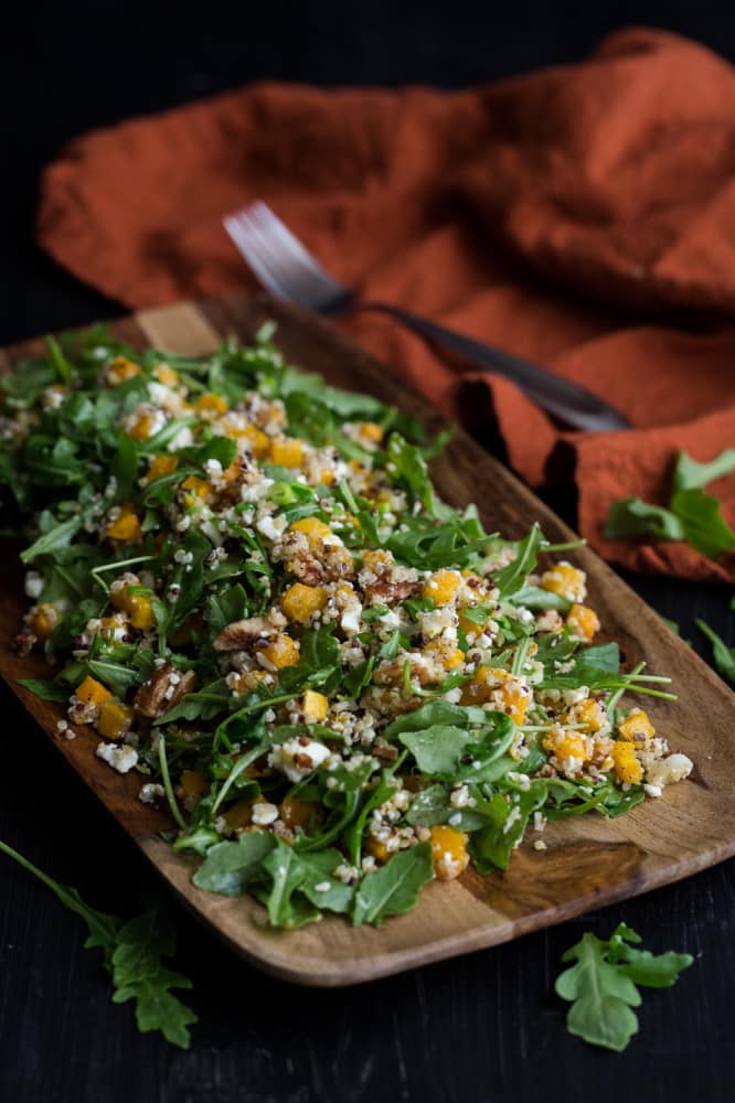 Roasted Butternut Squash, Quinoa, and Arugula