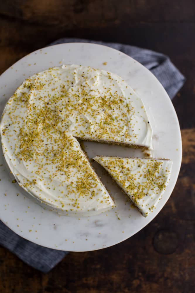 Pistachio Olive Oil Cake | @naturallyella