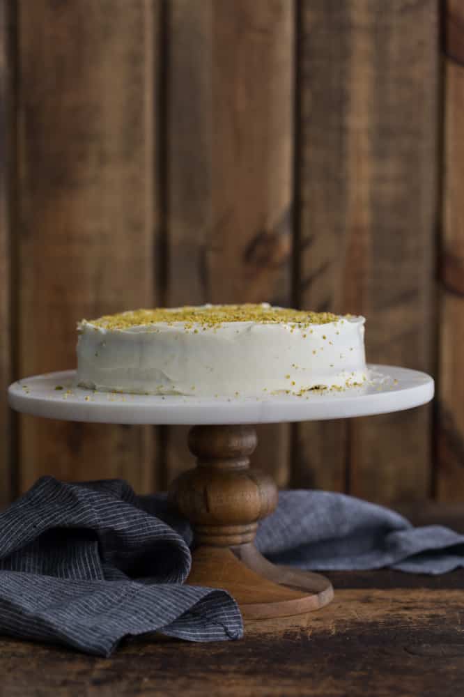 Pistachio Olive Oil Cake made from California Olive Oil | @naturallyella