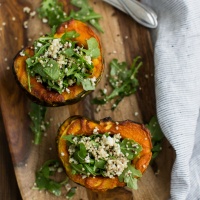 Curried Acorn Squash with Quinoa and Arugula | Naturally Ella