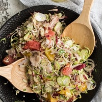 Shaved Endive and Brussels Sprout Citrus Salad | @naturallyella