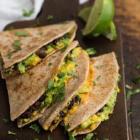 Chipotle Black Bean and Avocado Quesadilla | @naturallyella