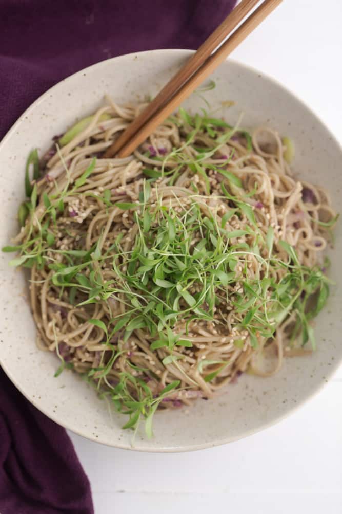 Cold Soba Noodle Bowl | @naturallyella