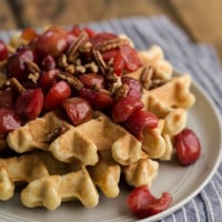 Waffles with Vanilla Bean Cherries | http://todays-picks.store