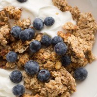 Banana Walnut Granola with Yogurt | @naturallyella