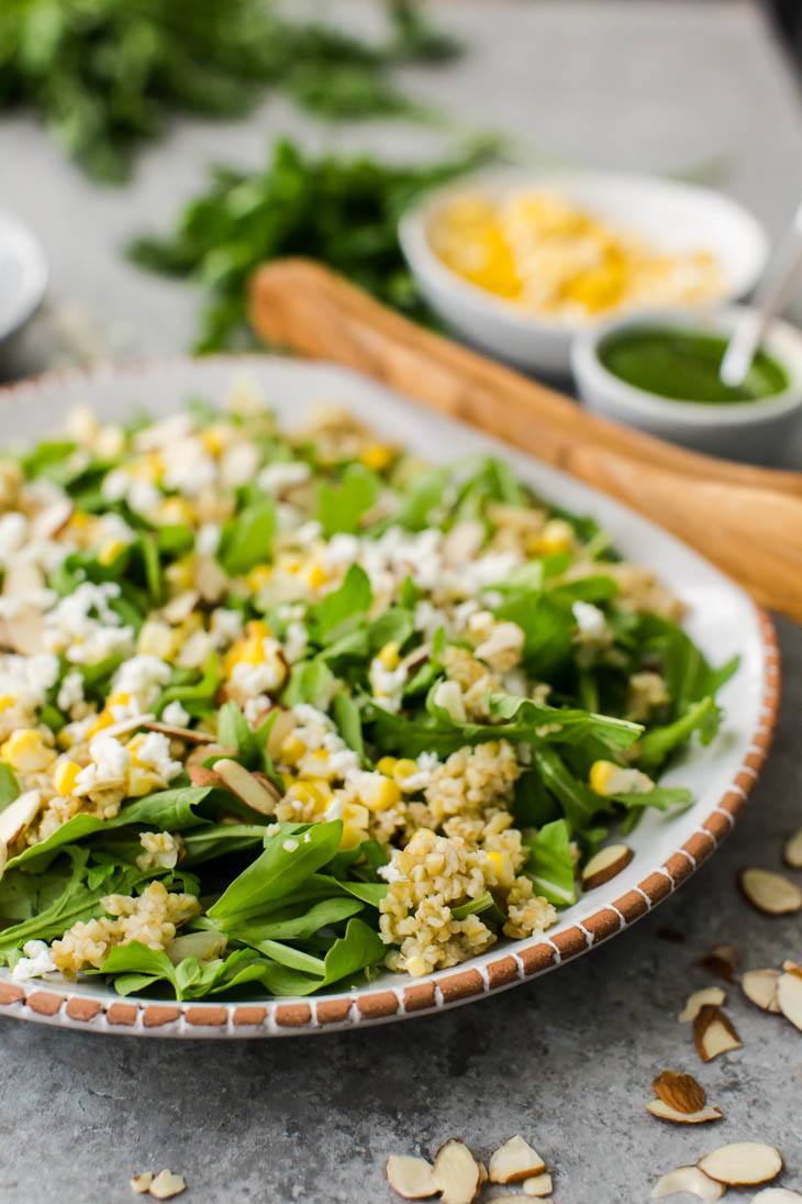Freekeh Salad with Sweet Corn and Arugula | http://todays-picks.store