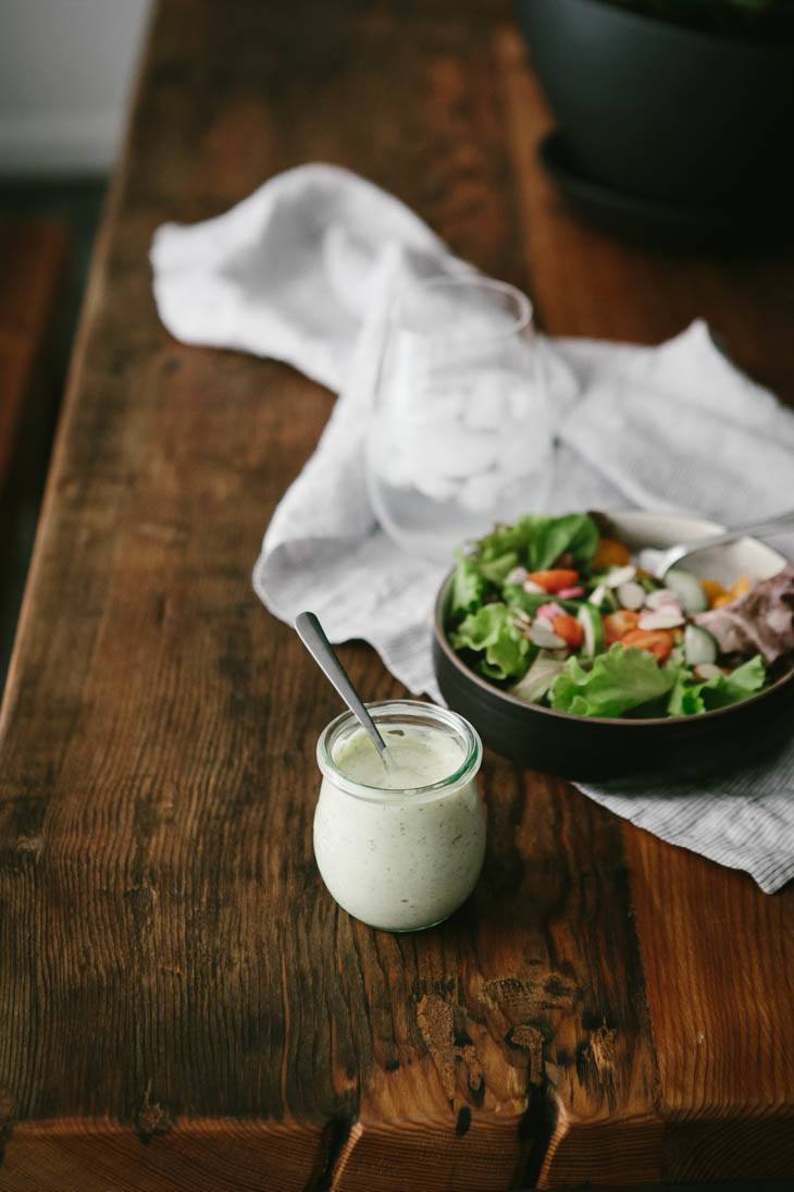 Roasted Garlic and Dill Dressing | @naturallyella