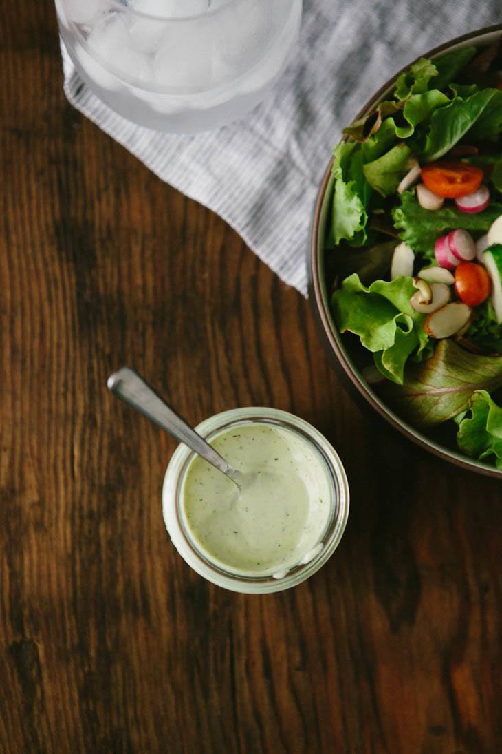 Roasted Garlic Dill Dressing | @naturallyella