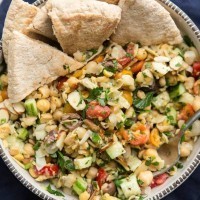 Mediterranean Chickpea Salad | @naturallyella