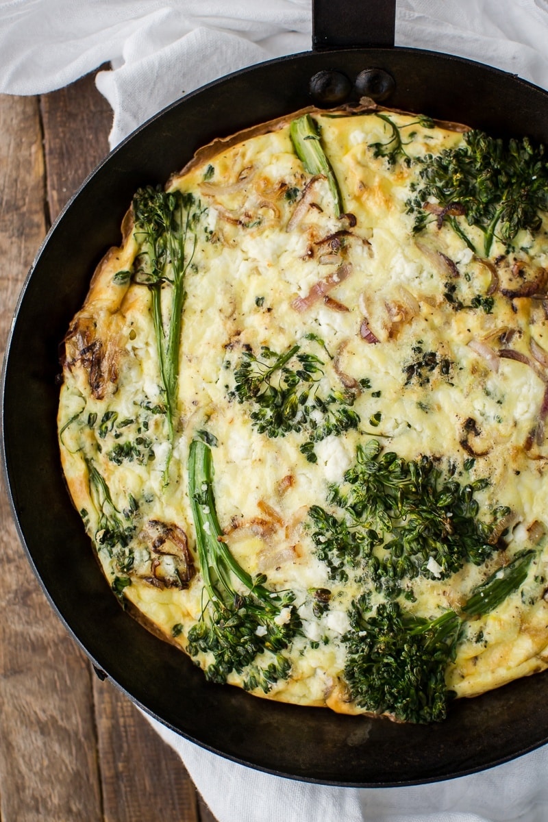 Baby Broccoli Frittata with Feta | http://todays-picks.store