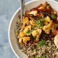Cauliflower Stir fry with Quinoa