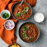 Bulgur Vegetarian Chili with Kidney Beans
