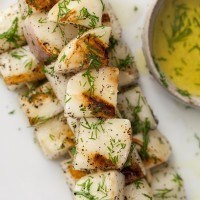 Grilled Turnips with Dill Olive Oil