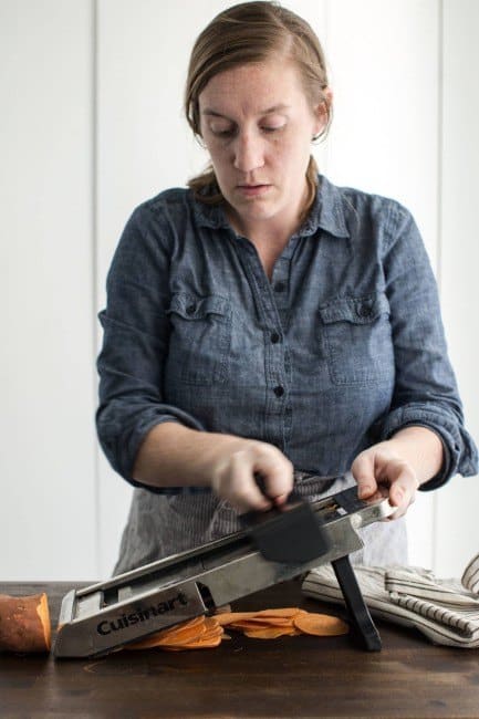 Slicing Sweet Potatoes
