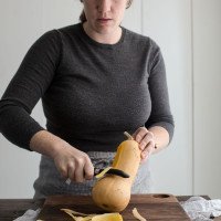 Peeling Butternut Squash