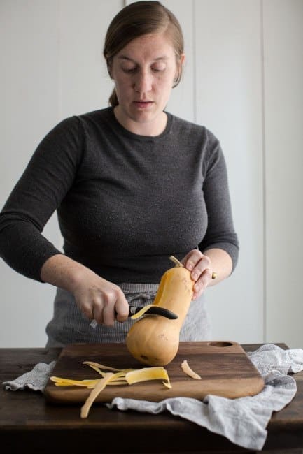 Peeling Butternut Squash