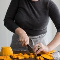 Cutting Butternut Squash