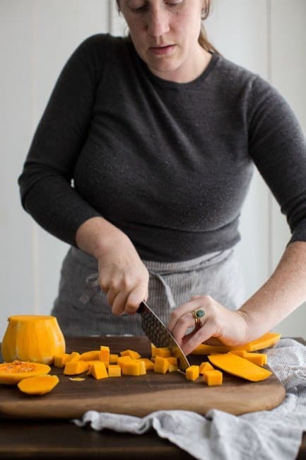 Cutting Butternut Squash