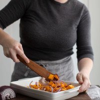 Roasting Butternut Squash and Onions