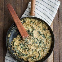 Kale Risotto with Farro