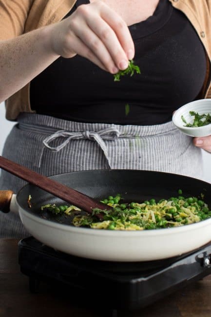 Adding Cilantro